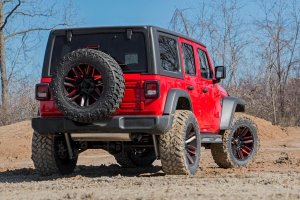 Jeep Wrangler Unlimited Rubicon Suspension Lift Kit - Front + Rear - Rough Country - Adj Lower | FR D/S | M1 - 4WD - '18-'23